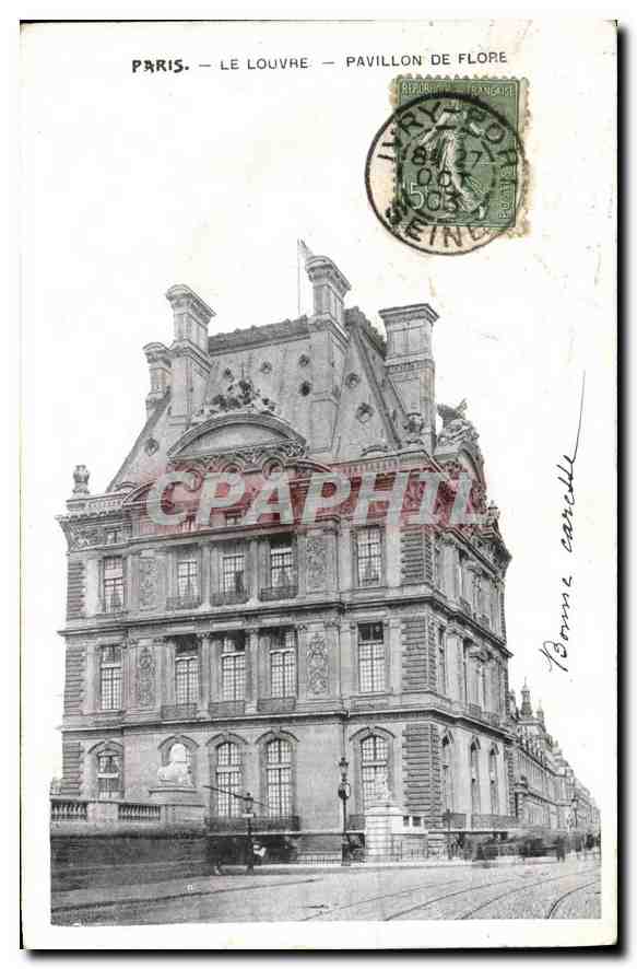 CPA Paris Le Louvre Pavillon de Flore 