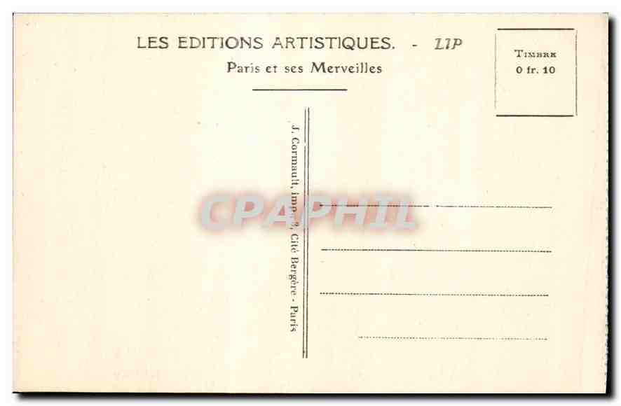 CPA Paris Le Grand Palais  — Verso