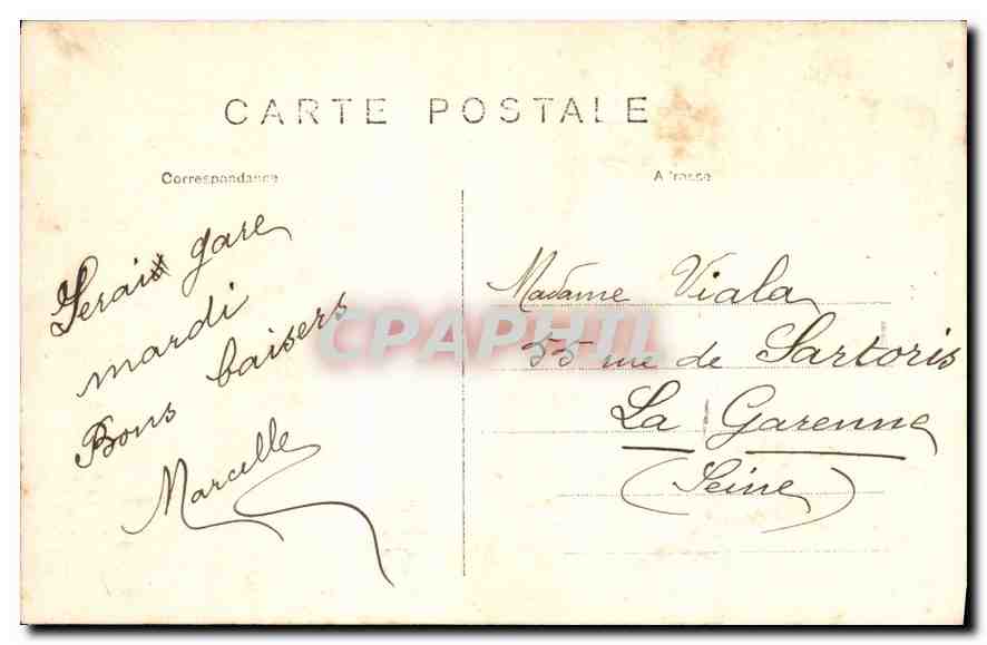 CPA Paris La Madeleine  — Verso