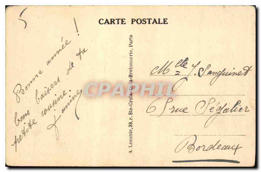 CPA Paris Conciergerie  — Rückseite