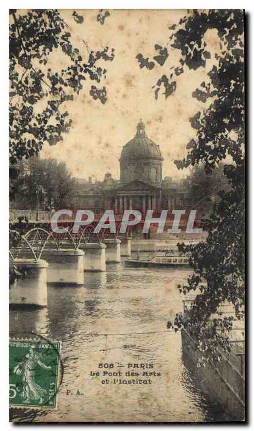 CPA Paris Le Pont des Arts et l'Institut 