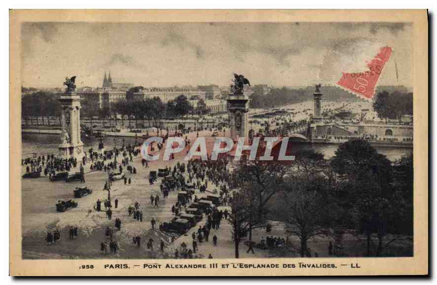 CPA Paris Pont Alexandre III et L'Esplanade des Invalides 