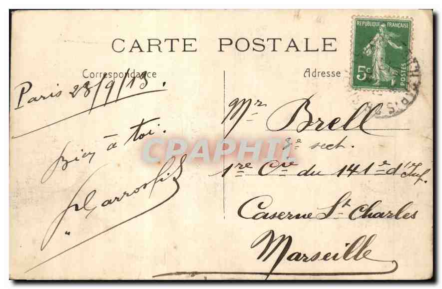 CPA Paris Place de la Concorde  — Rückseite