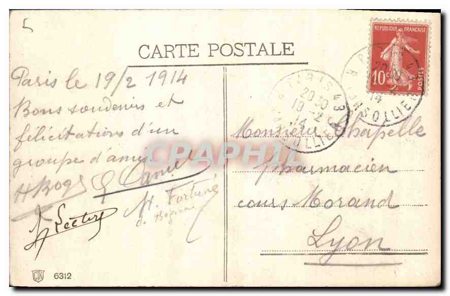 CPA Paris Arc de Triomphe du Carrousel Jardin des Tuileries  — Rückseite