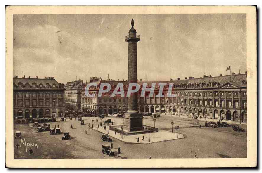 CPA Les Petits Tableaux de Paris La Place et la Colonne Vendome 