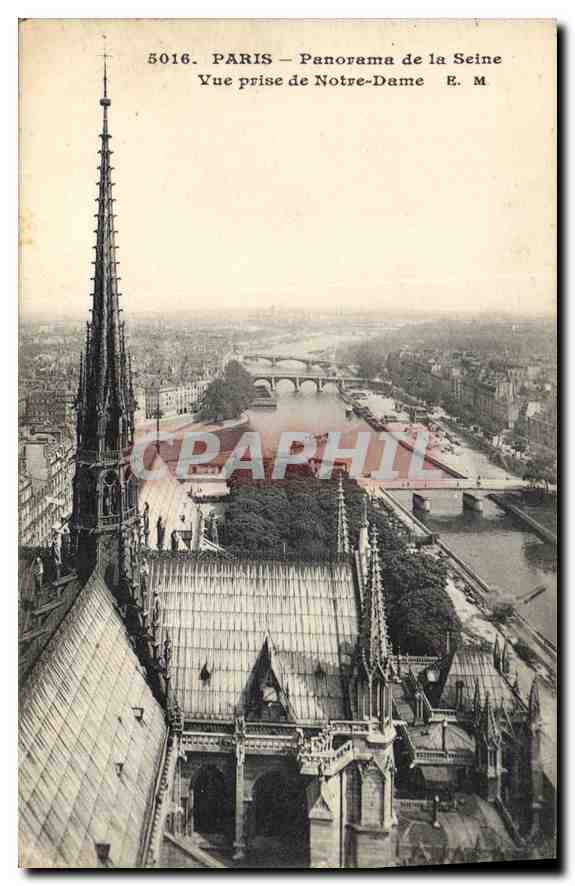 CPA Paris Panorama de la Seine Vue prise de Notre Dame 