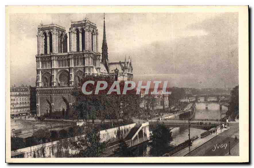 CPA Paris en flanant Vue panoramique de Notre Dame et de la Seine 