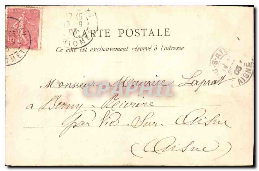 CPA La Tour Saint Jacques  — Rückseite