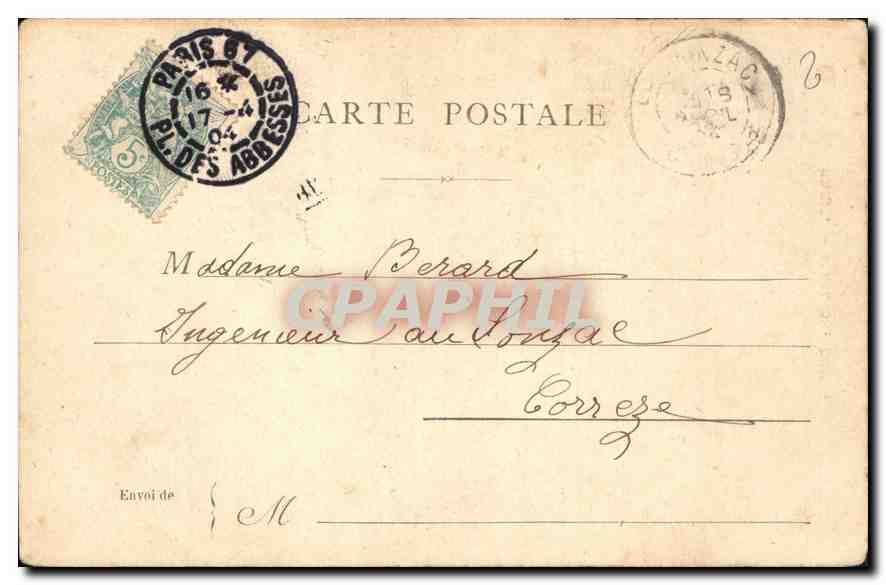 CPA Paris Alexandre Dumas  — Verso