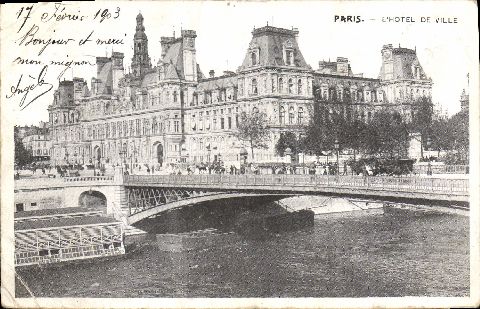 CPA Paris L'Hotel de Ville 