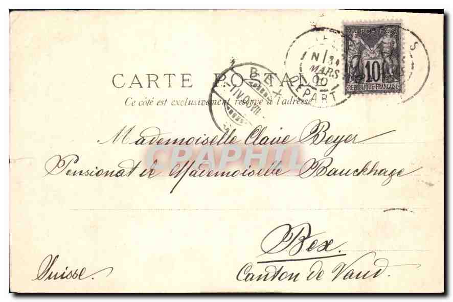 CPA Paris Fontaine Medicis  — Rückseite