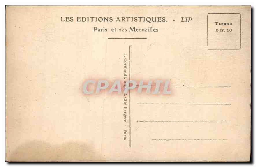 CPA Paris La Fontaine du Zodiaque par Carpeaux represente les quatre parties du Monde  — Rückseite