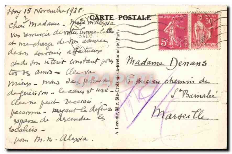 CPA Paris Rue Royale  — Verso