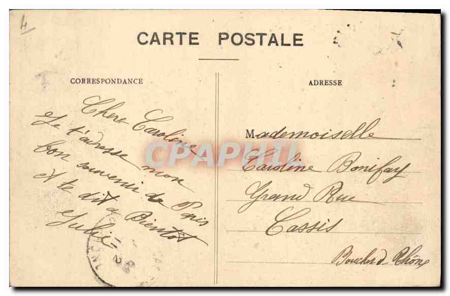 CPA Paris Place de la Bastille  — Rückseite