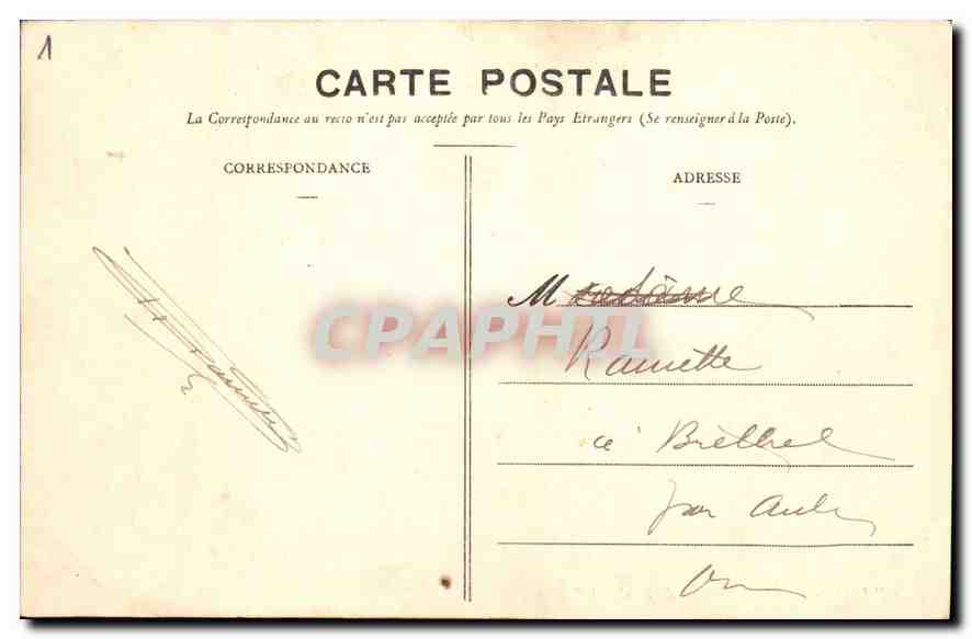 CPA Paris Eglise St Vincent de Paul  — Verso