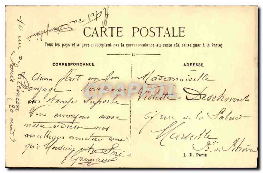 CPA Paris le Grand Palais des Champs Elysees  — Rückseite