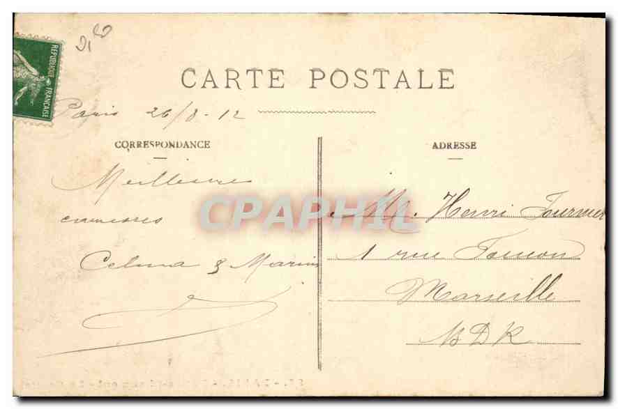 CPA Paris Buttes Chaumont la Grotte  — Verso