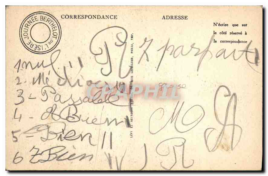 CPA Paris la Sorbonne  — Verso