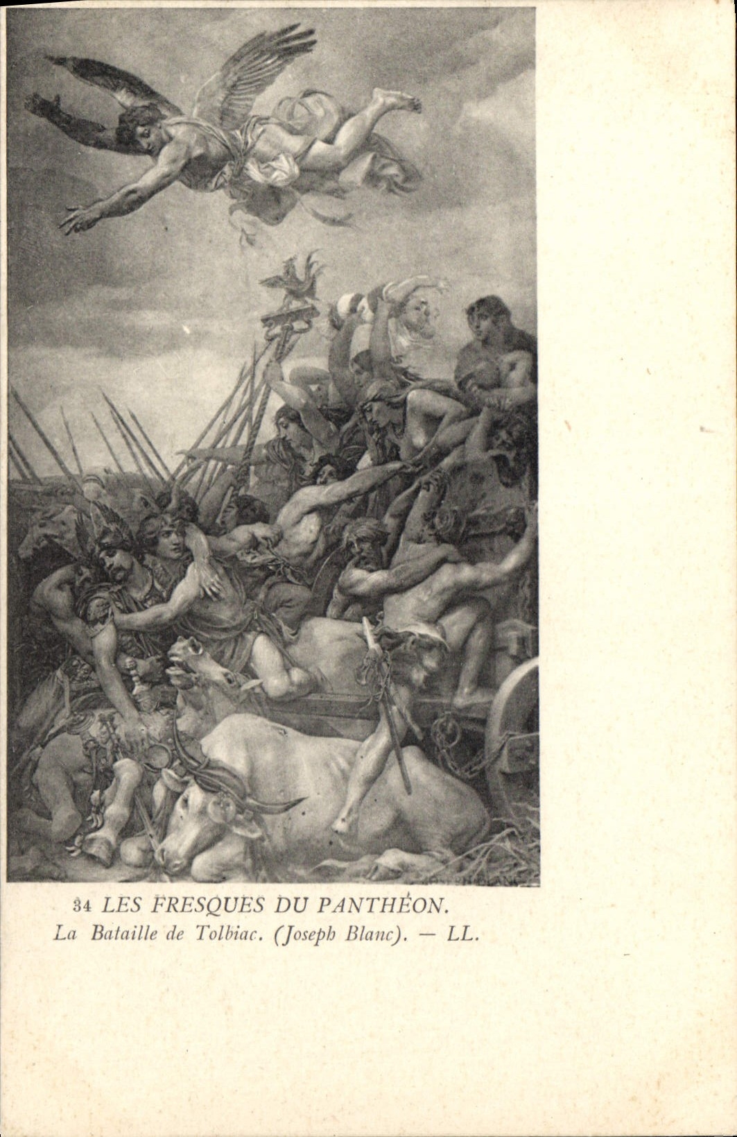 CPA Les Fresques du Pantheon la Bataille de Talbiac Joseph Blanc 