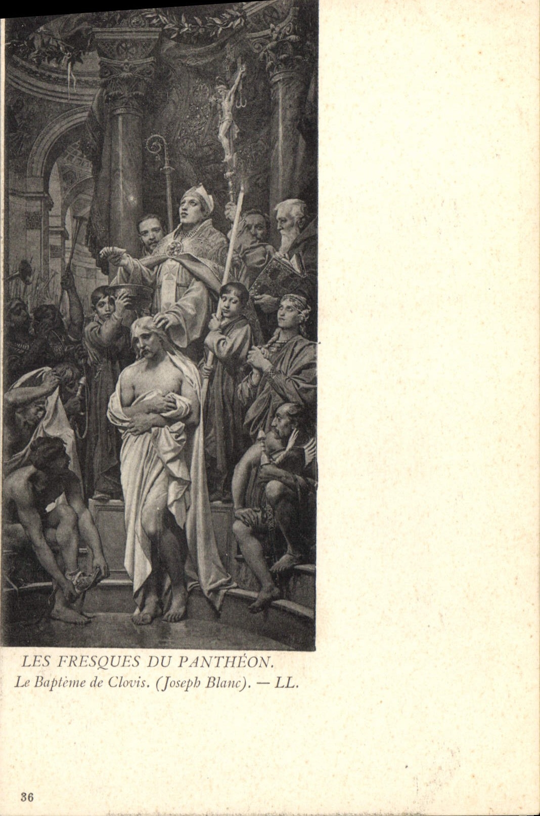 CPA Les Fresques du Pantheon le Bapteme de Clovis Joseph Blanc 