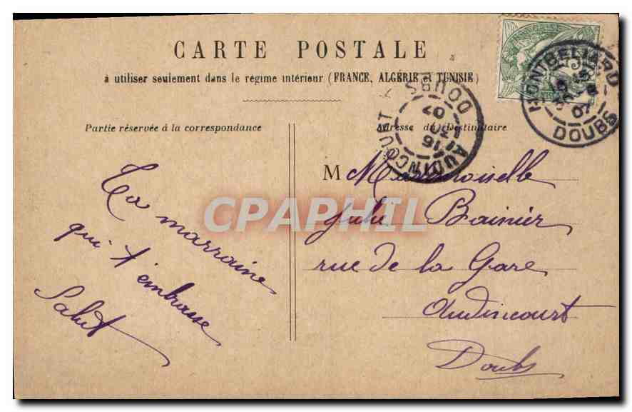 CPA Paris Avenue de l'Opera  — Rückseite