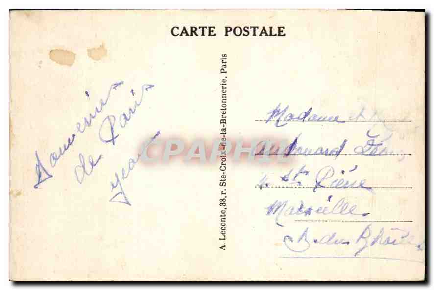CPA Paris vue sur la Seine et la Gare d'Orsay  — Rückseite