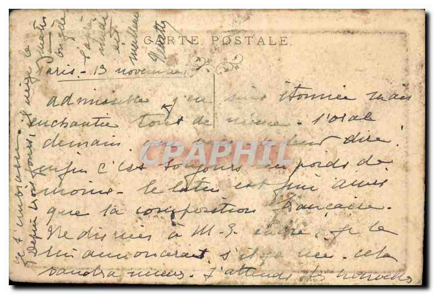 CPA Paris Notre Dame  — Verso