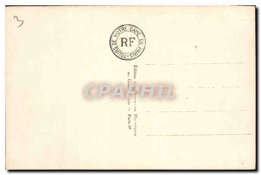 CPA Notre Dame de Paris Vierge  — Verso