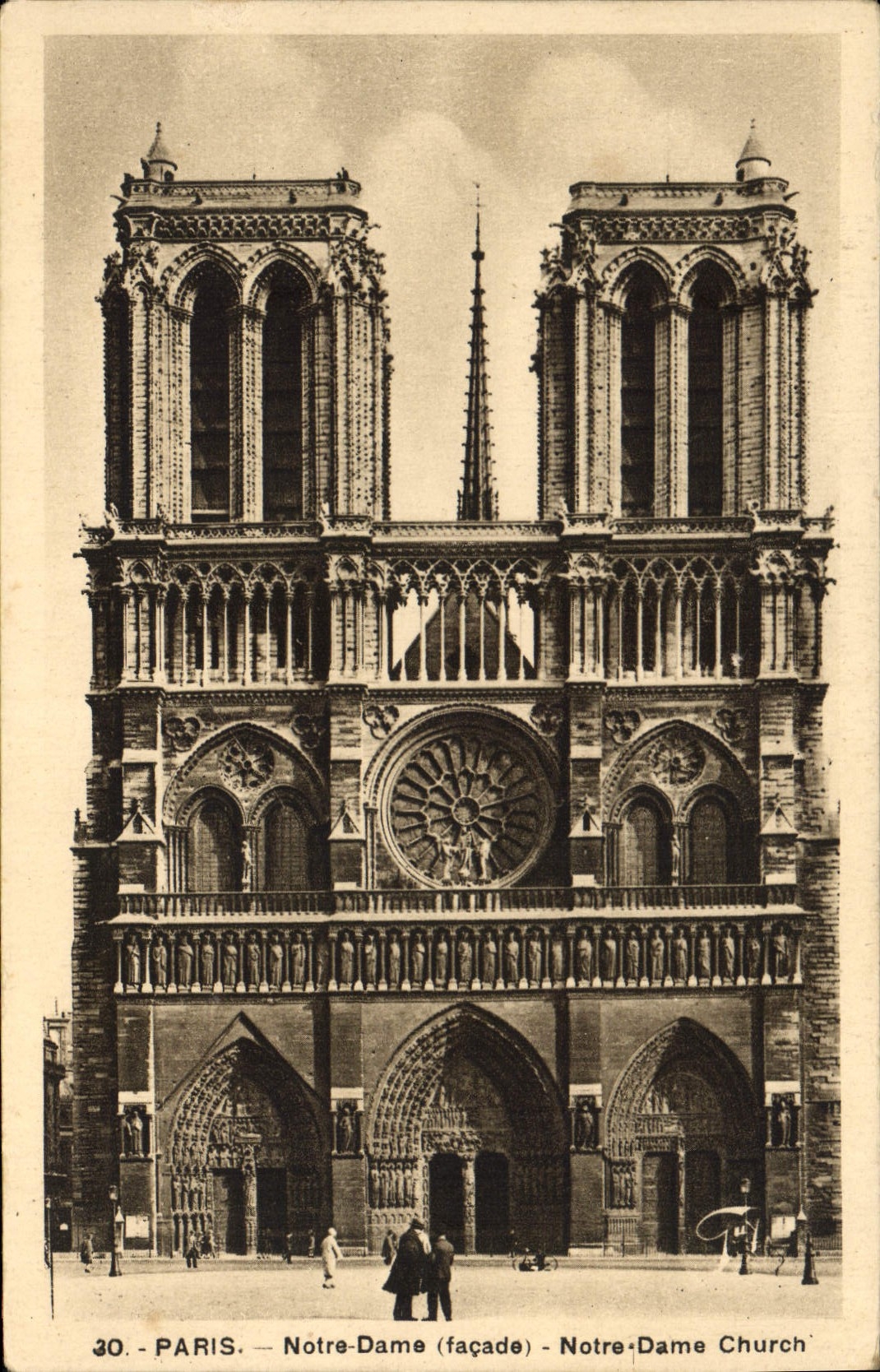CPA Paris Notre Dame facade 