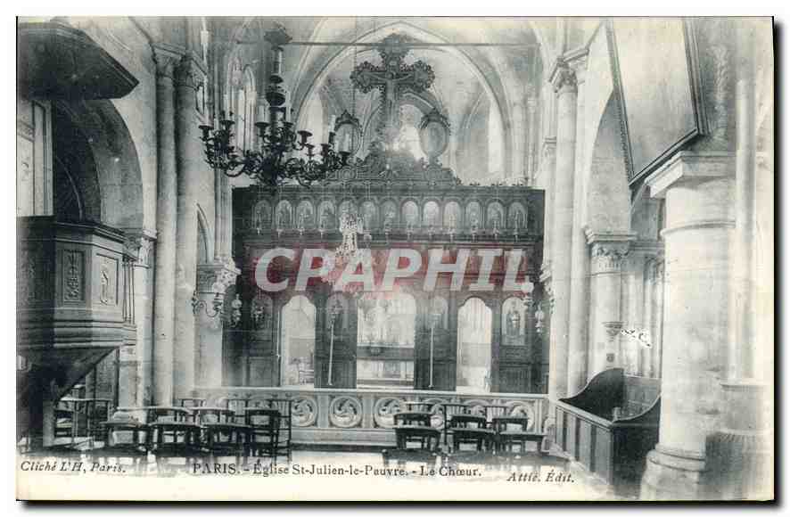 CPA Paris Eglise St Julien le Pauvre Le Choeur 