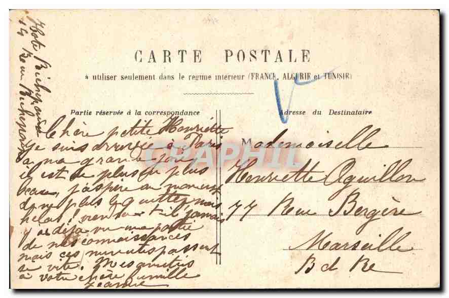 CPA Paris Palais de la Legion d'Honneur  — Rückseite