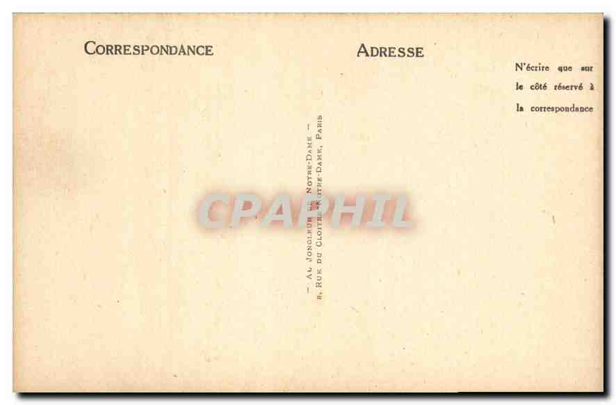 CPA Paris Sainte Chapelle Portail de la Chapelle Haute Jugement Dernier  — Rückseite