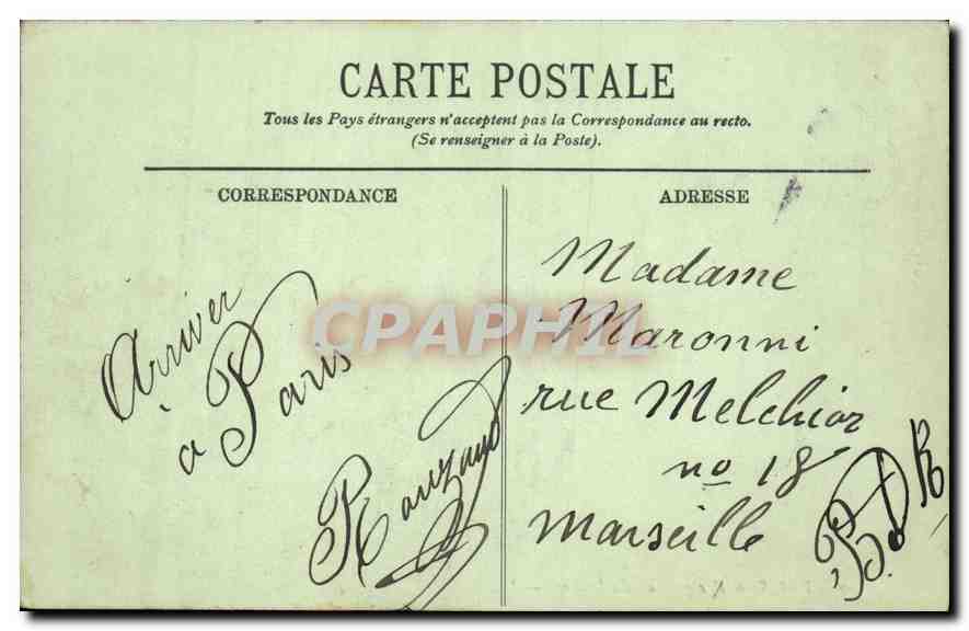 CPA Paris Vue generale du Louvre  — Rückseite