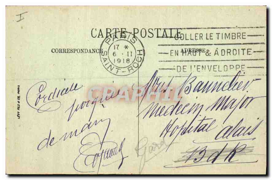 CPA Paris La Madeleine  — Rückseite