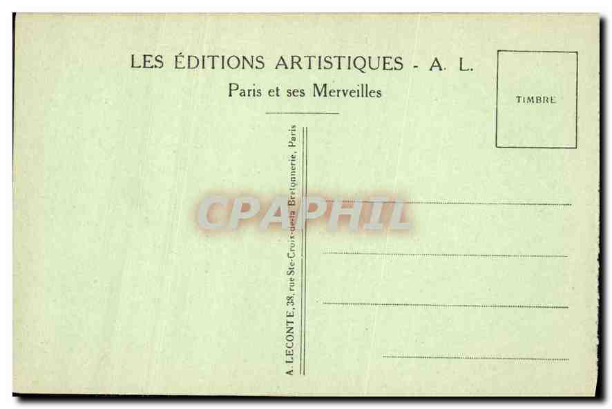 CPA Paris L'Hotel de Ville et le Pont d'Arcole  — Rückseite