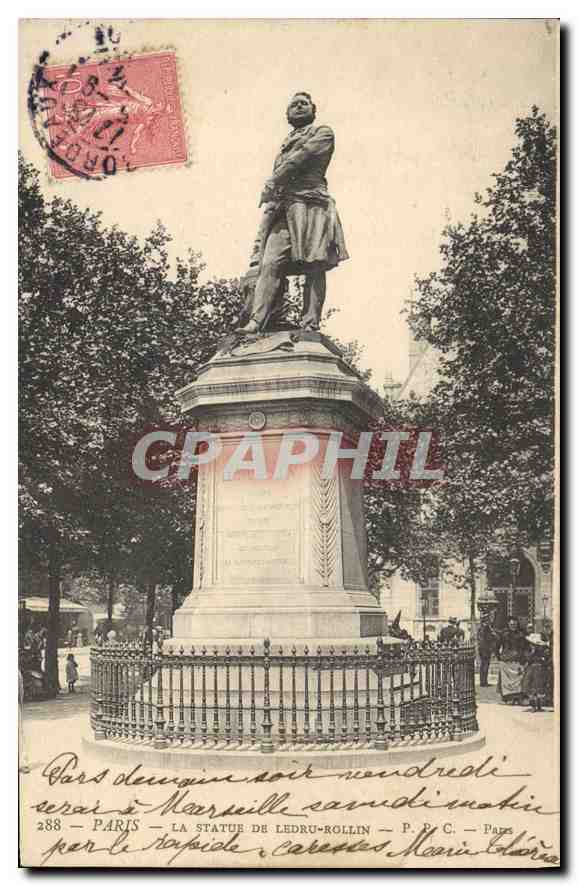 CPA Paris La Statue de Ledru Rollin 