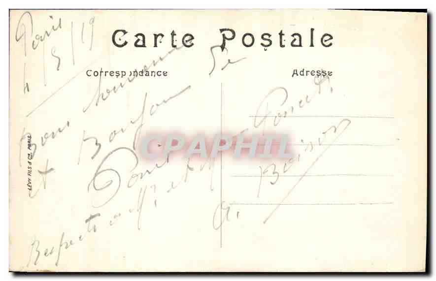 CPA Paris La Colonne Vendome  — Rückseite