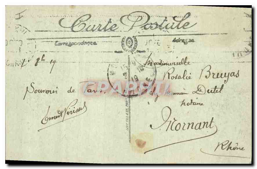 CPA Paris La Place de la Concorde  — Rückseite