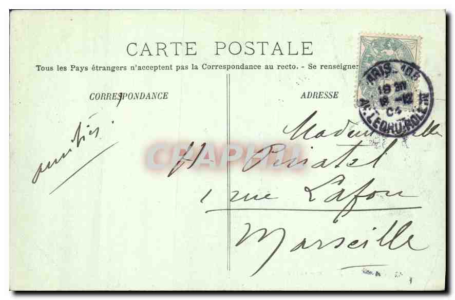 CPA Paris L'Avenue du Bois de Boulogne  — Rückseite