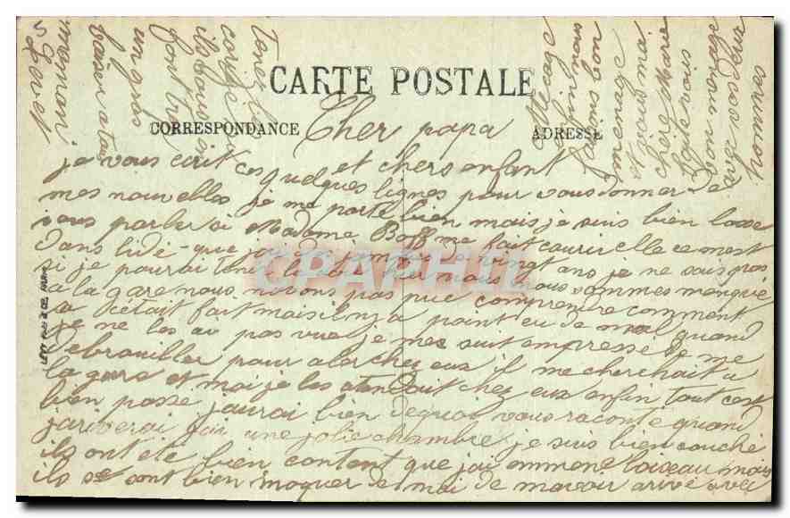 CPA Paris La Place du Chatelet et le Boulevard Sebastopol  — Rückseite