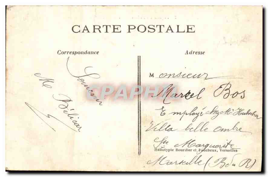 CPA Facade du Palais de Versailles  — Verso