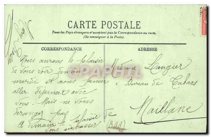 CPA Paris Le Bois de Vincennes Pont Rustique sur la Grande Riviere  — Verso