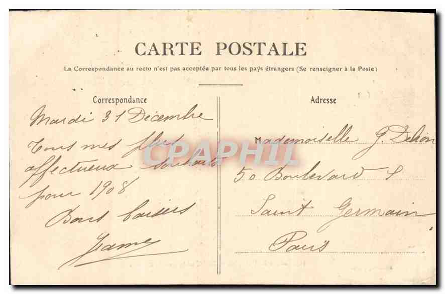CPA Bois de Boulogne Entree de la Grande Cascade  — Verso