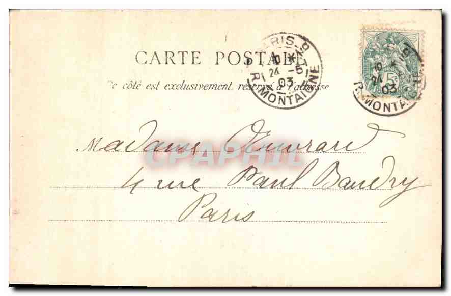 CPA Paris Pantheon  — Rückseite
