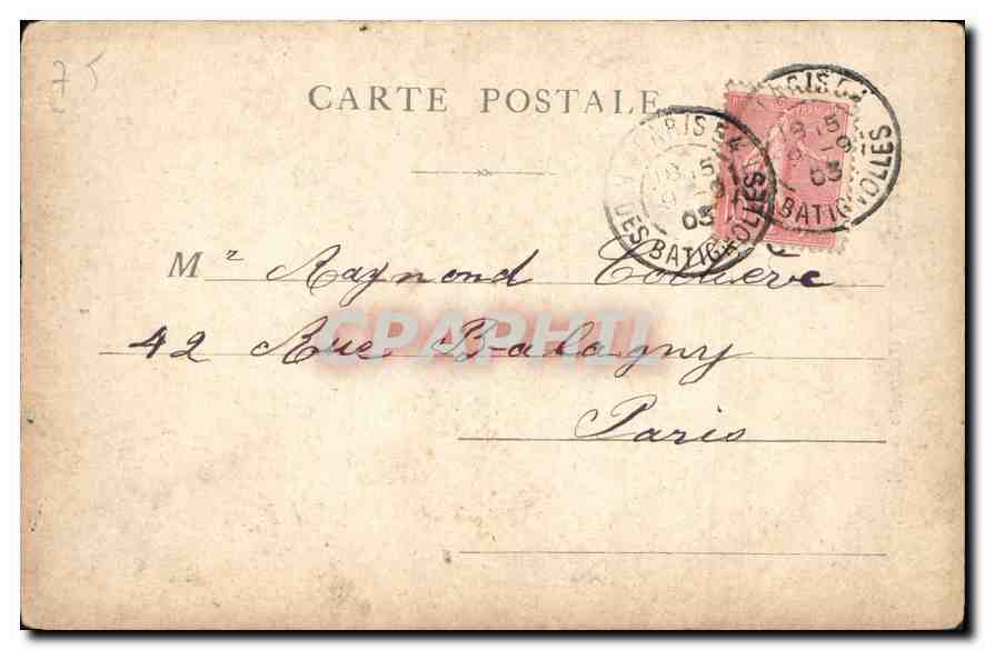 CPA Paris Chappe Telegraphe aerien  — Verso