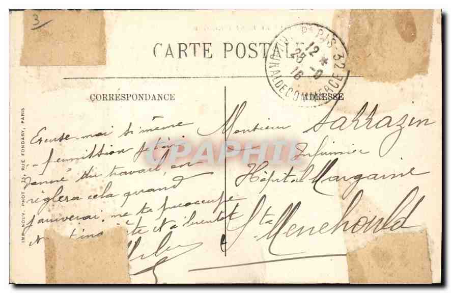 CPA Paris L'Hotel de Ville et le Pont d'Arcole  — Verso
