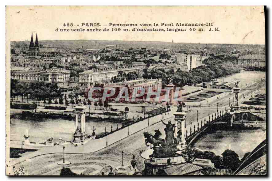 CPA Paris Panorama vers le Pont Alexandre III 