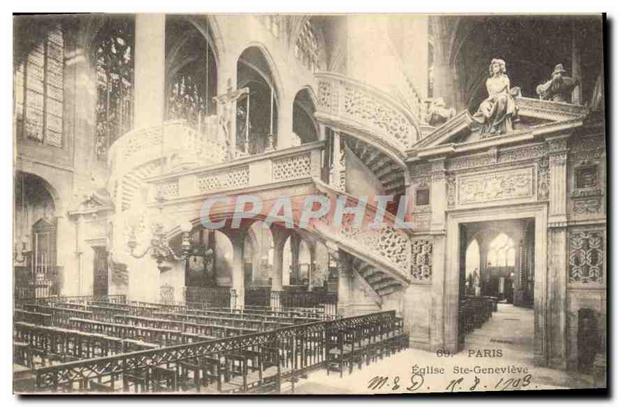 CPA Paris Eglise Ste Genevieve 
