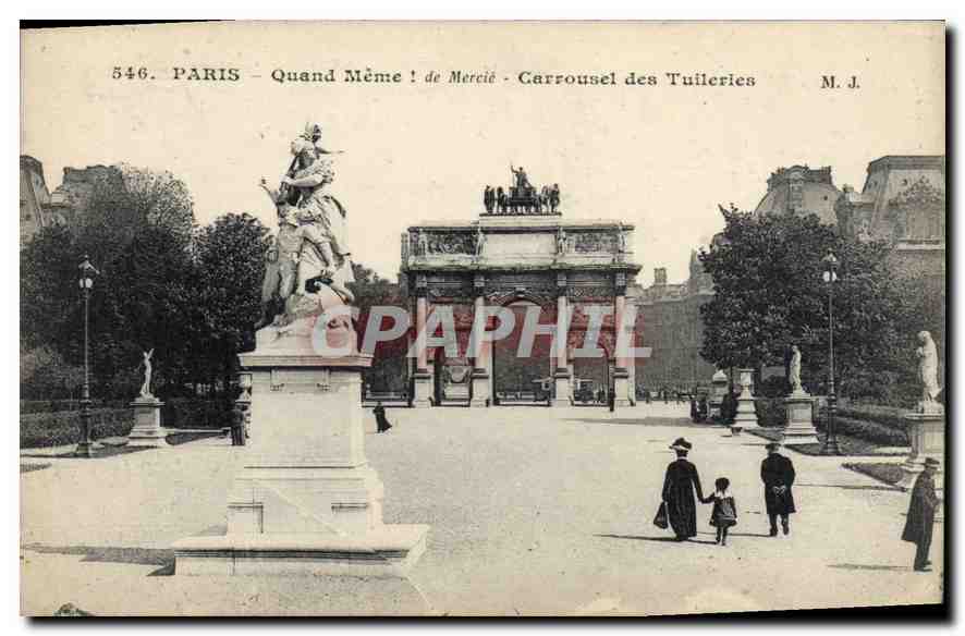 CPA Paris Quand Meme de Mercie Carrousel des Tuileries 