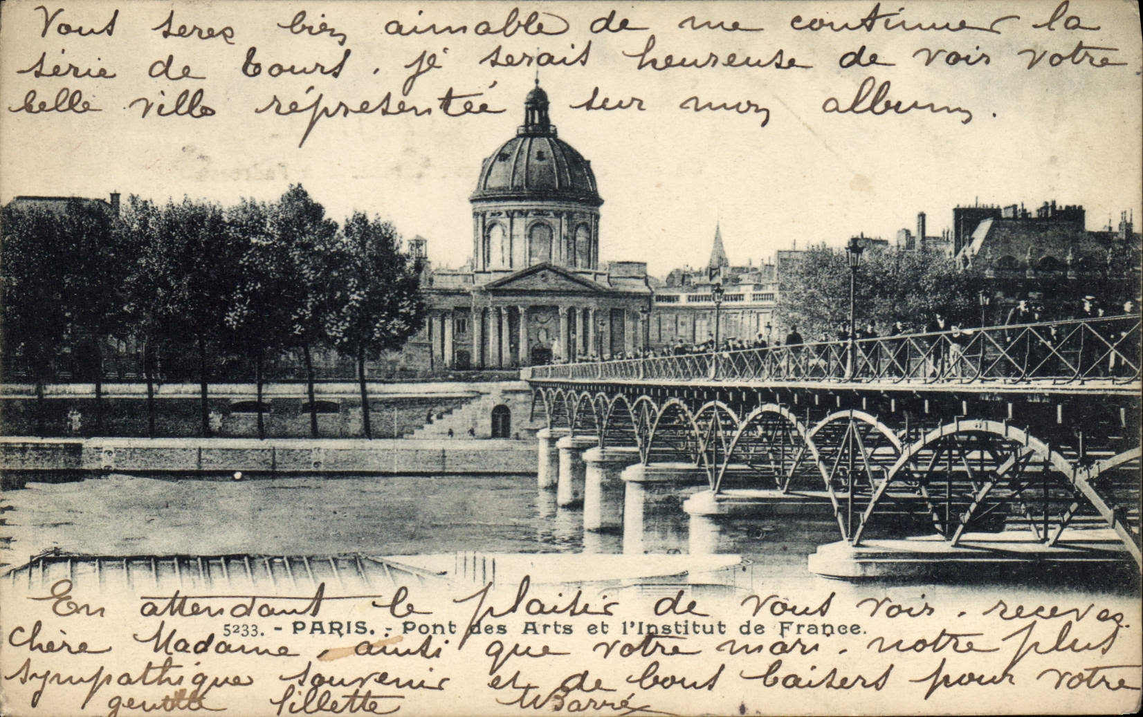 CPA Paris Pont des Arts et l'Institut de France 
